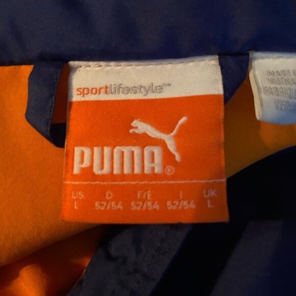 Vtg Y2K Puma Men Golf Jacket Warm Cell Half Zip Puffer Large Logo Gorpcore 90s - Picture 9 of 14